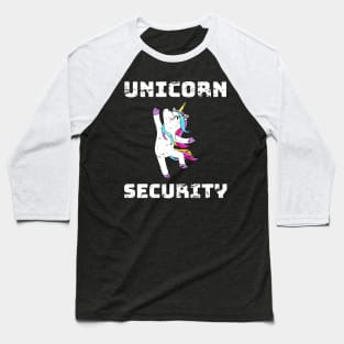 Unicorn Security Funny Gift Distress Design Baseball T-Shirt